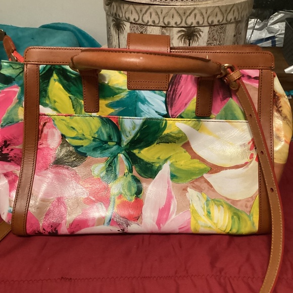 BRAHMIN ANNABEL ROSE FLORAL SATCHEL - Picture 5 of 16